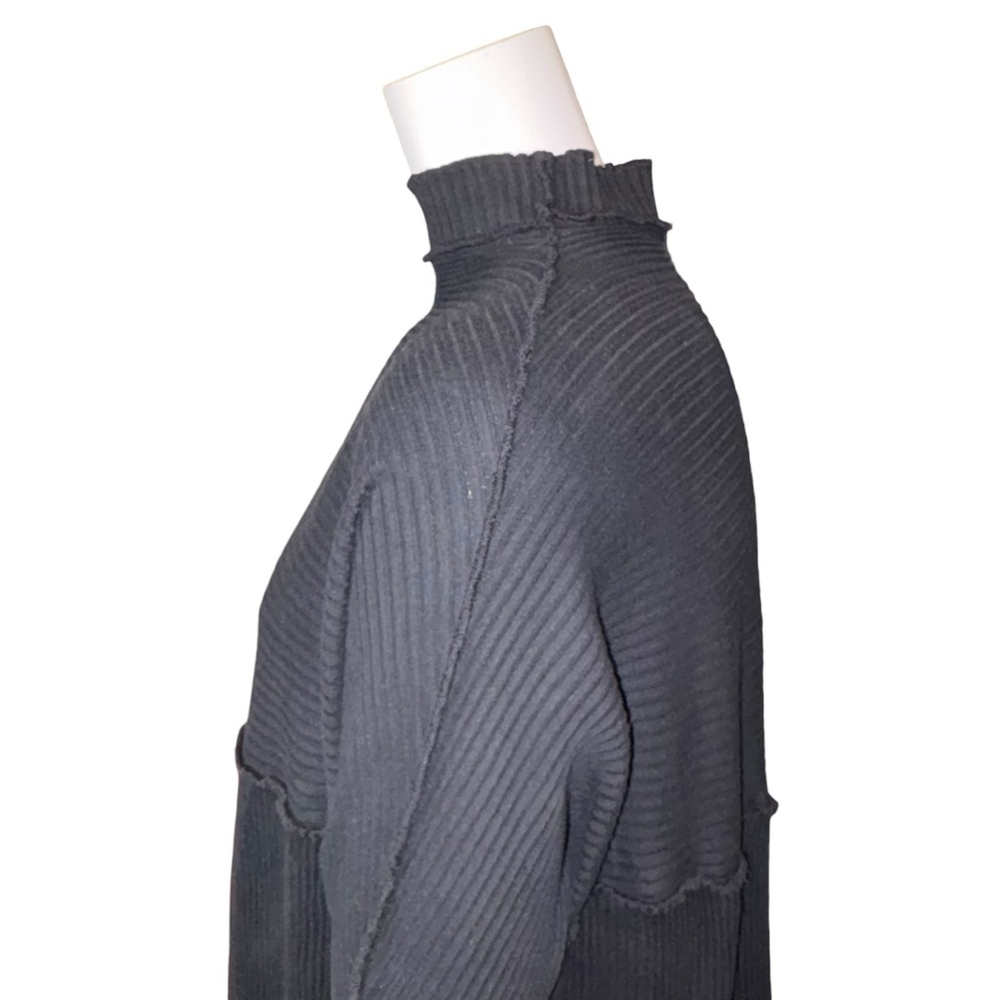 Michelle St. John Cotton Ribbed Mock Neck Lagan Look MIDI Dress, One Size - Picture 8 of 15